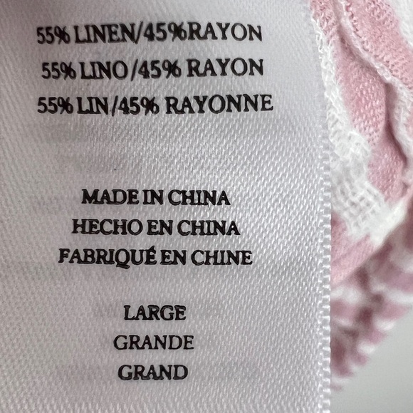 Rails Sloan Rose Stripe Linen Blend Tie Front Top - Picture 6 of 6